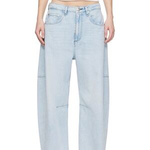 Rag & Bone Charlie High Rise Barrel Jeans Light Blue Size 26 New Without Tags